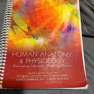 Pearson Human Anatomy & Physiology Book - Red and Yellow Cover